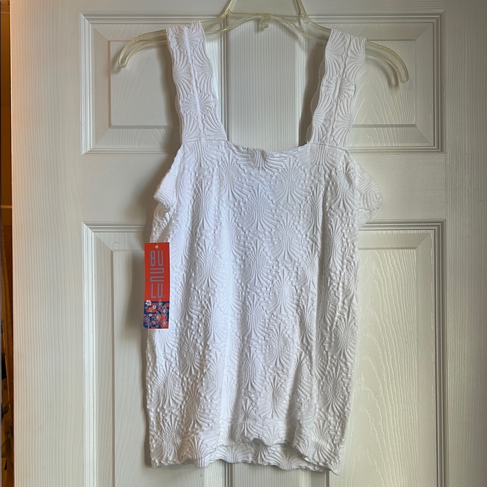 Bunulu White Textured Women's Top